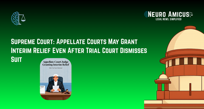 Supreme Court: Appellate Courts May Grant Interim Relief Even After Trial Court Dismisses Suit Supreme Court: Appellate Courts May Grant Interim Relief Even After Trial Court Dismisses Suit